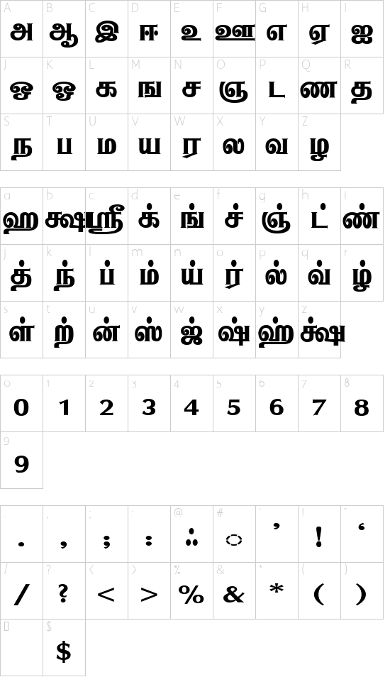 JF Kalidasan Tamil Font