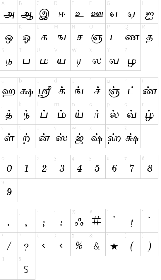 JF Murugan Normal Tamil Font