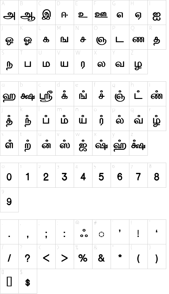 JF Muthulingam Tamil Font