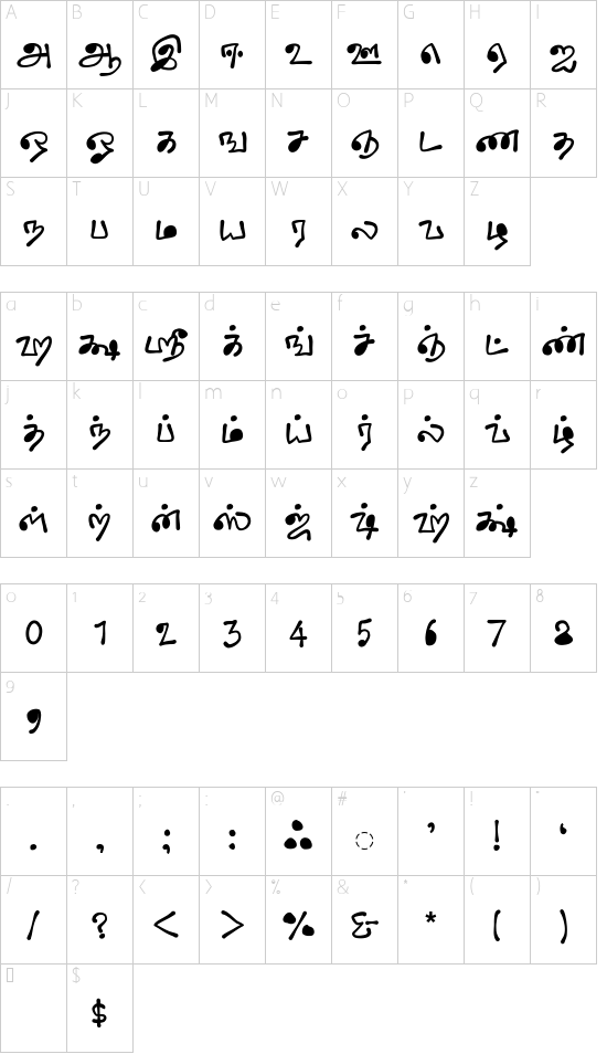 JF Saarvagan Normal Tamil Font